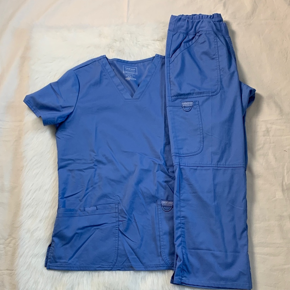 Cherokee Women's Light Blue Scrub Set